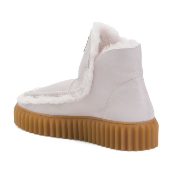 new VOILE BLANCHE BICE HONEY Booties genuine Shearling Lined in Light Gray - Picture 8 of 8